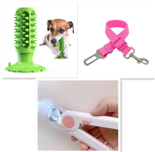 KFX-7519037 Sounding Dog Toothbrush Toy for Effective Molar Cleaning - TPR Material, Multiple Colors