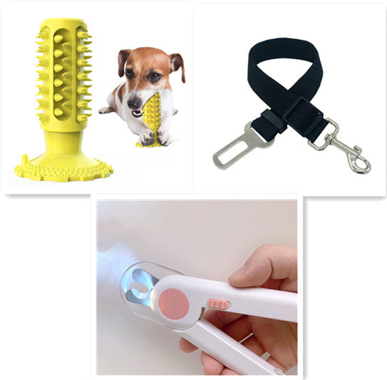KFX-7519037 Sounding Dog Toothbrush Toy for Effective Molar Cleaning - TPR Material, Multiple Colors