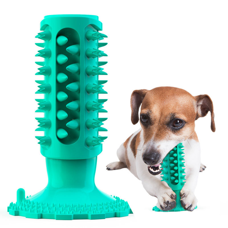KFX-7519037 Sounding Dog Toothbrush Toy for Effective Molar Cleaning - TPR Material, Multiple Colors