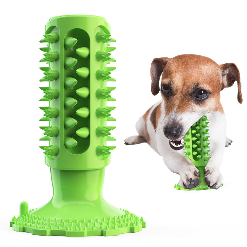 KFX-7519037 Sounding Dog Toothbrush Toy for Effective Molar Cleaning - TPR Material, Multiple Colors