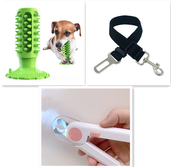 KFX-7519037 Sounding Dog Toothbrush Toy for Effective Molar Cleaning - TPR Material, Multiple Colors
