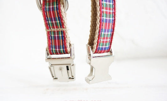 KFX-7520189 Red Plaid Polyester Dog Leash - Various Sizes Available