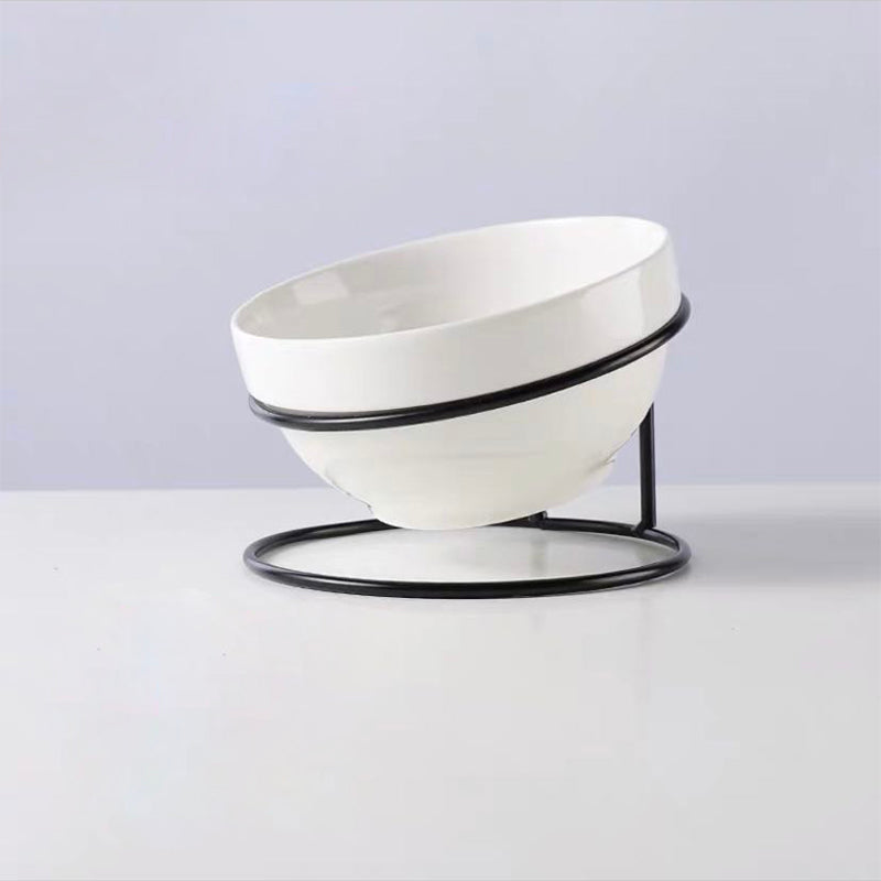 KFX-7520573 Elegant Glass and Beech Pet Bowl - Available in Large (800ml) and Small (480ml) for Cats and Dogs