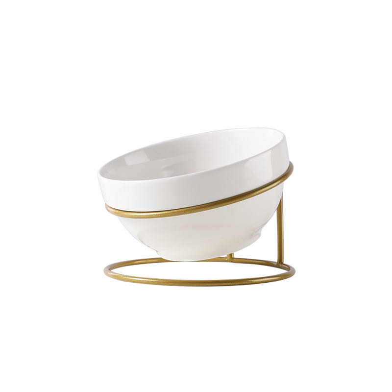 KFX-7520573 Elegant Glass and Beech Pet Bowl - Available in Large (800ml) and Small (480ml) for Cats and Dogs