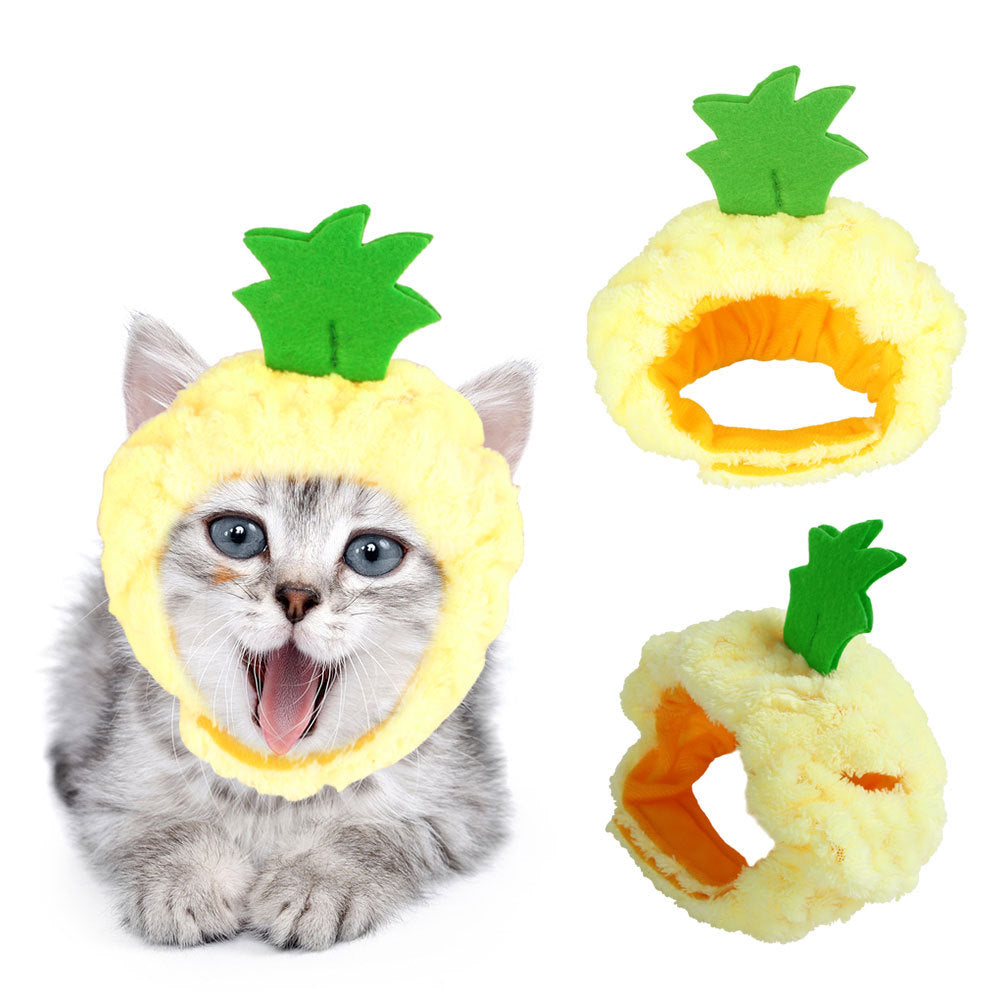 KFX-7520957 Adorable Sunflower Cat Headdress Wig for Pets - Cute Dress-Up Hat for Halloween and Seasonal Celebrations