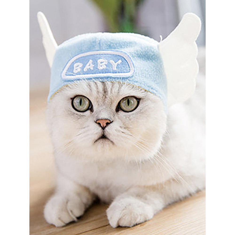 KFX-7520957 Adorable Sunflower Cat Headdress Wig for Pets - Cute Dress-Up Hat for Halloween and Seasonal Celebrations