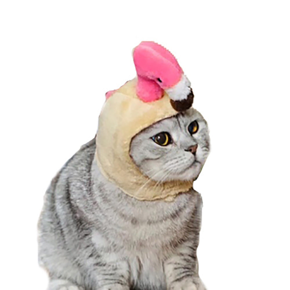 KFX-7520957 Adorable Sunflower Cat Headdress Wig for Pets - Cute Dress-Up Hat for Halloween and Seasonal Celebrations