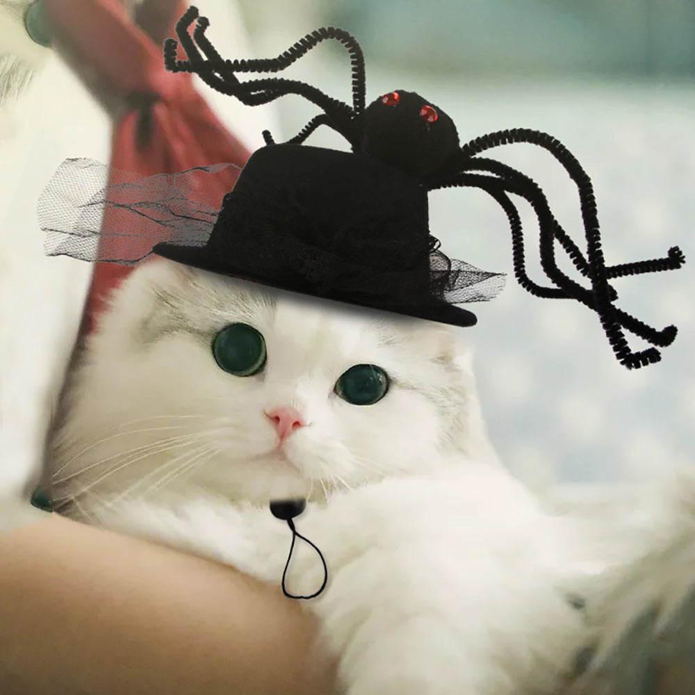 KFX-7520957 Adorable Sunflower Cat Headdress Wig for Pets - Cute Dress-Up Hat for Halloween and Seasonal Celebrations