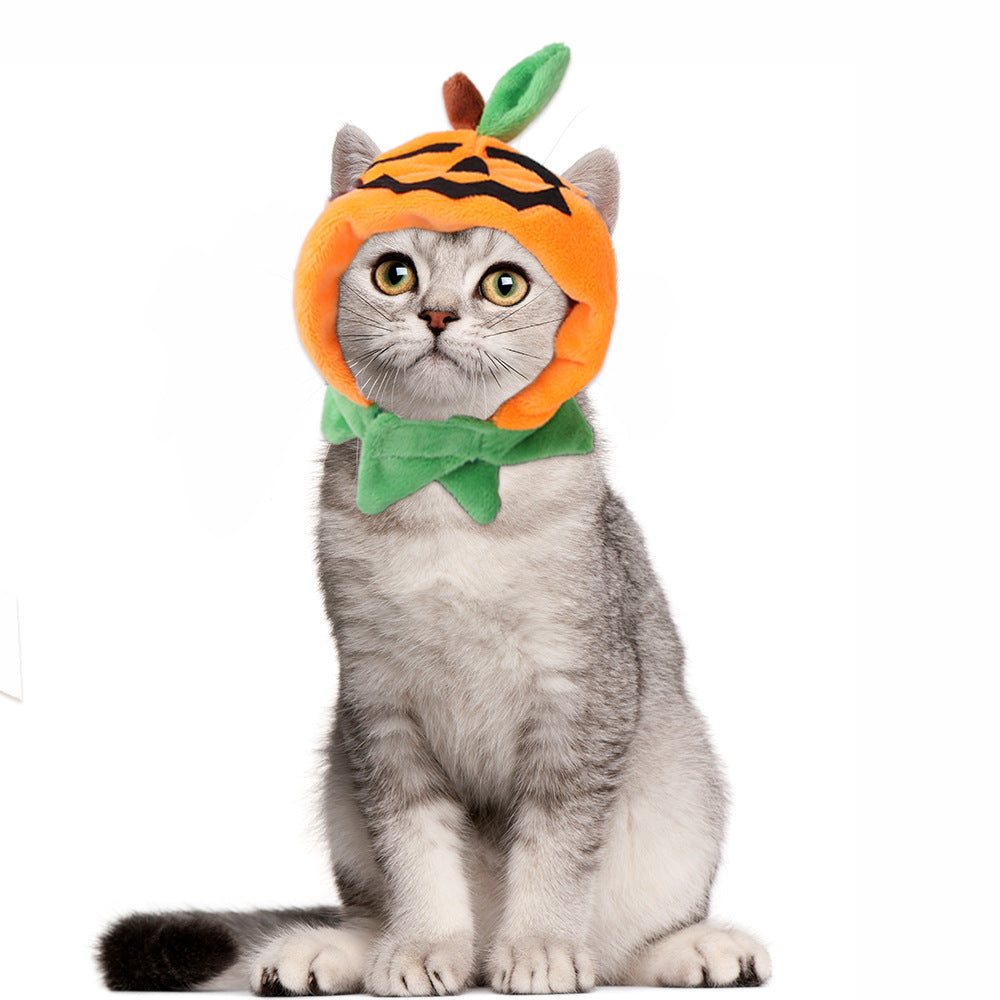 KFX-7520957 Adorable Sunflower Cat Headdress Wig for Pets - Cute Dress-Up Hat for Halloween and Seasonal Celebrations