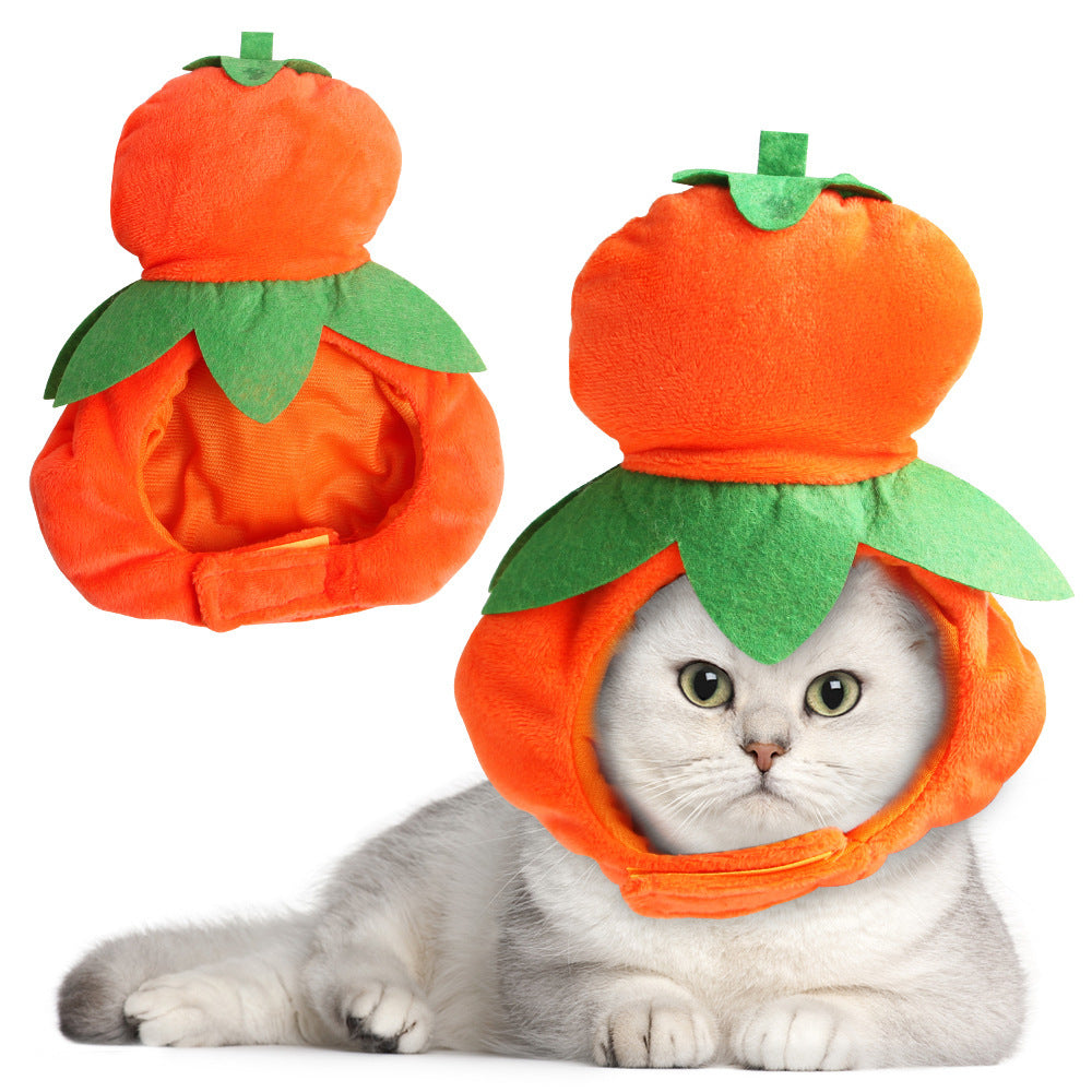 KFX-7520957 Adorable Sunflower Cat Headdress Wig for Pets - Cute Dress-Up Hat for Halloween and Seasonal Celebrations