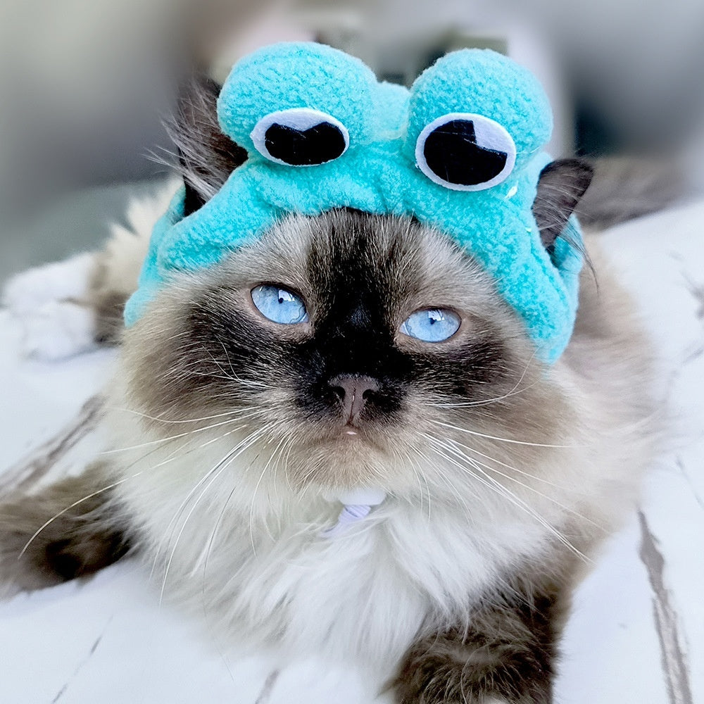KFX-7520957 Adorable Sunflower Cat Headdress Wig for Pets - Cute Dress-Up Hat for Halloween and Seasonal Celebrations