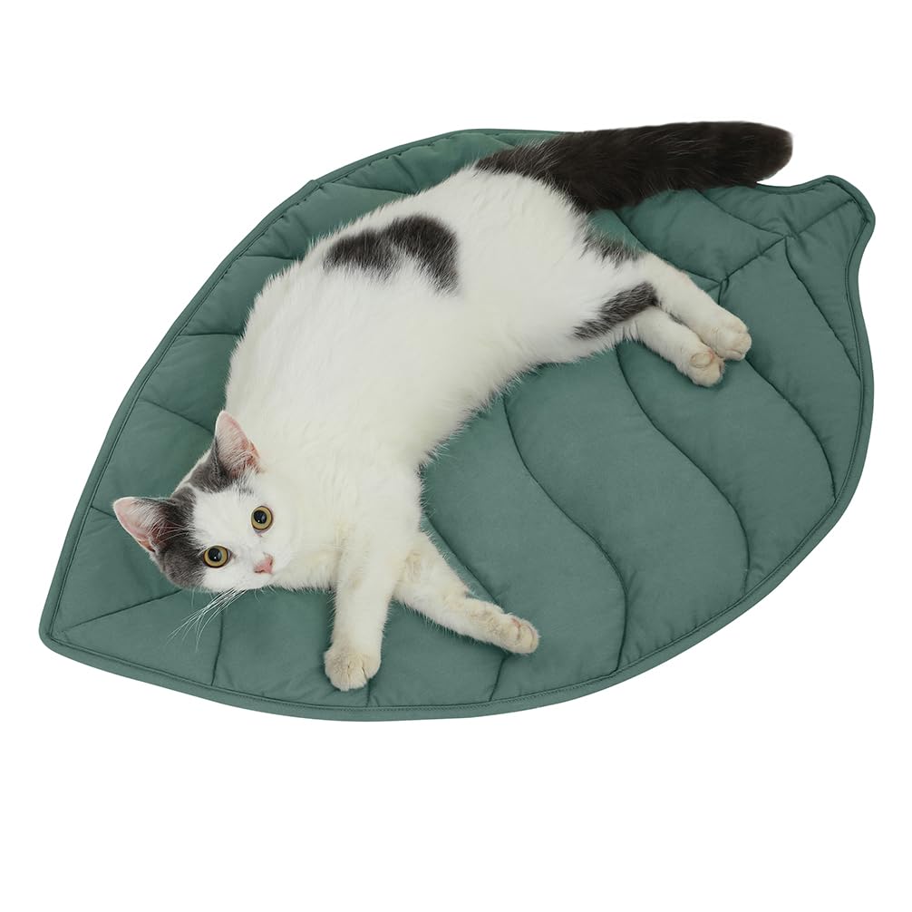 KFX-7523645 Leaf-Shaped Cat Mattress Nest - Double-Sided Warm and Comfortable Pad for Cats and Dogs