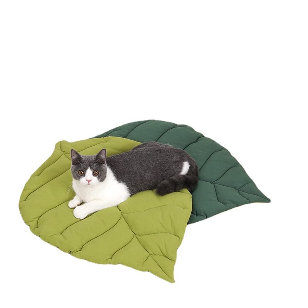 KFX-7523645 Leaf-Shaped Cat Mattress Nest - Double-Sided Warm and Comfortable Pad for Cats and Dogs