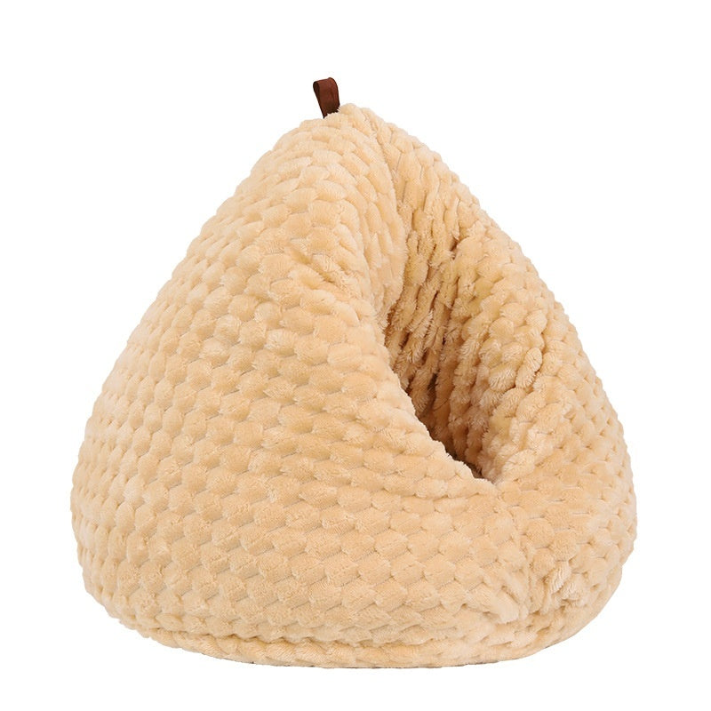 KFX-7524413 Thickened Warm Pet Bed for Cats - Cozy PP Cotton Design for Winter Comfort