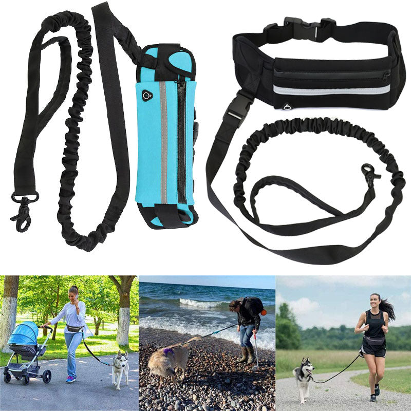 KFX-7525949 Nylon Pet Purse Leash for Comfortable Dog Walking - Adjustable Waist Bag and Traction Rope Combo
