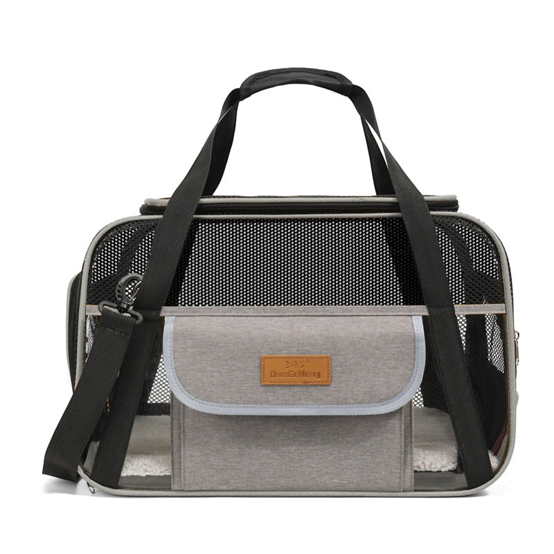 KFX-7528381 Breathable One-Shoulder Pet Carrier Bag in Solid Colors