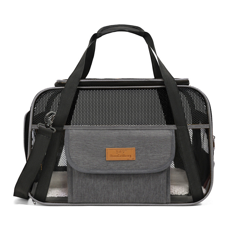 KFX-7528381 Breathable One-Shoulder Pet Carrier Bag in Solid Colors
