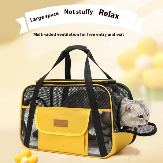 KFX-7528381 Breathable One-Shoulder Pet Carrier Bag in Solid Colors