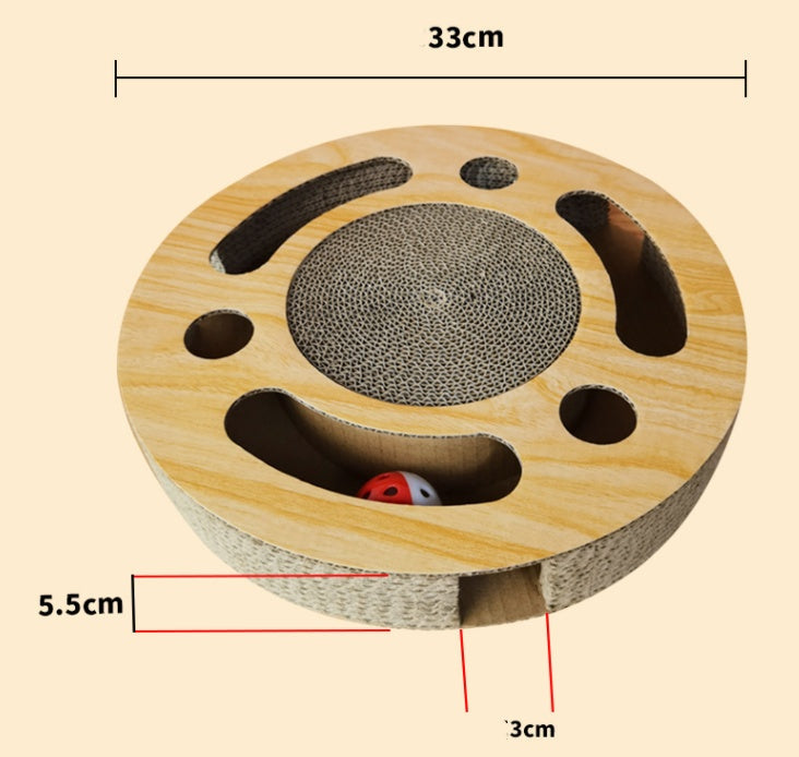 KFX-7532093 Dream Cat Large Cat Scratcher Ball with Rolling Bell for Claw Sharpening and Play