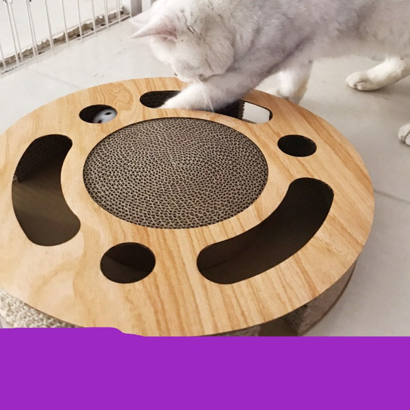 KFX-7532093 Dream Cat Large Cat Scratcher Ball with Rolling Bell for Claw Sharpening and Play