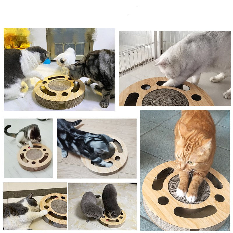 KFX-7532093 Dream Cat Large Cat Scratcher Ball with Rolling Bell for Claw Sharpening and Play