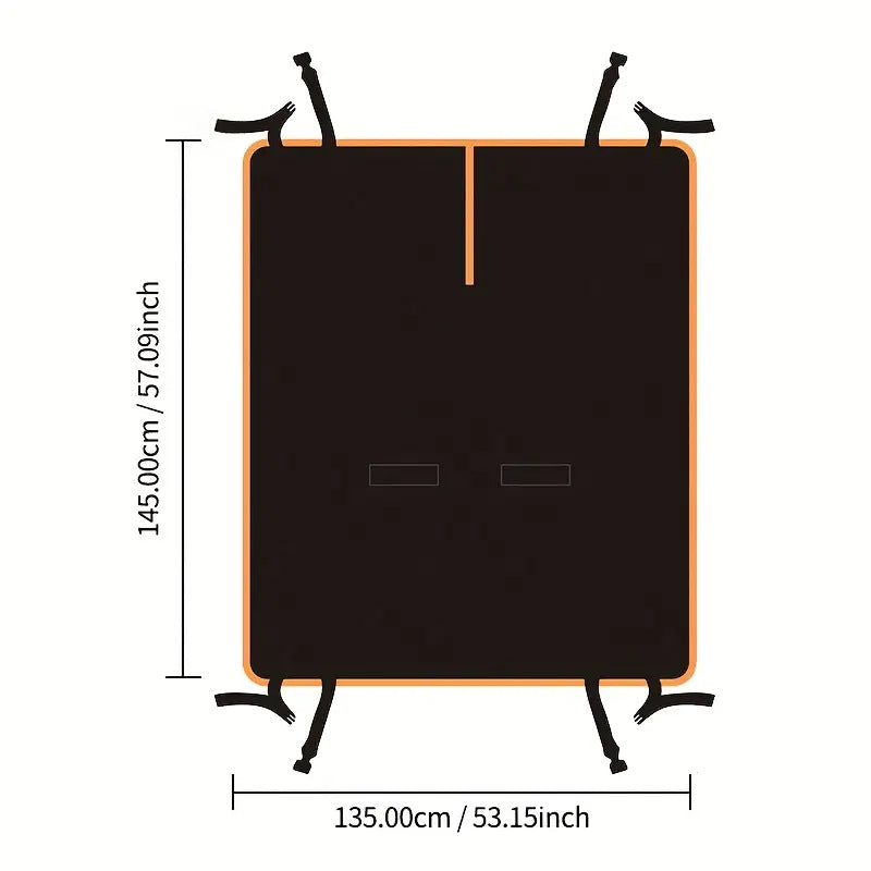 KFX-7533757 Car Rear Pet Anti-Fouling Cushion – Adjustable Fabric Pad for Dogs