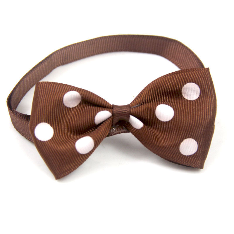 KFX-7534141 Adjustable 20-36CM Dot Bow Pet Accessory in 15 Color Options