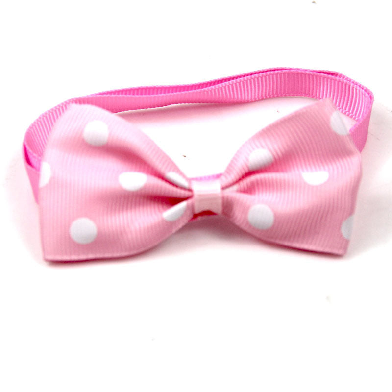 KFX-7534141 Adjustable 20-36CM Dot Bow Pet Accessory in 15 Color Options