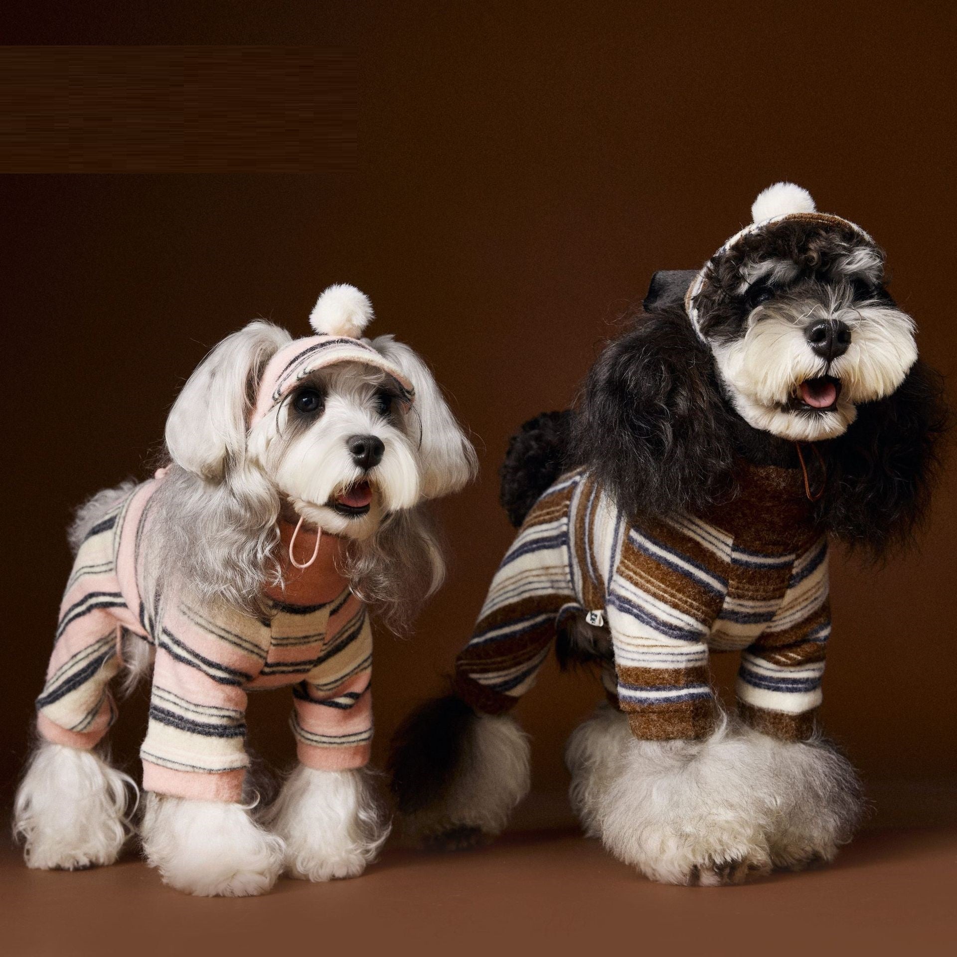 KFX-7537469 Striped Warm Sweater for Dogs - Perfect for Schnauzer, Teddy, Bichon, and Maltese - Various Sizes Available