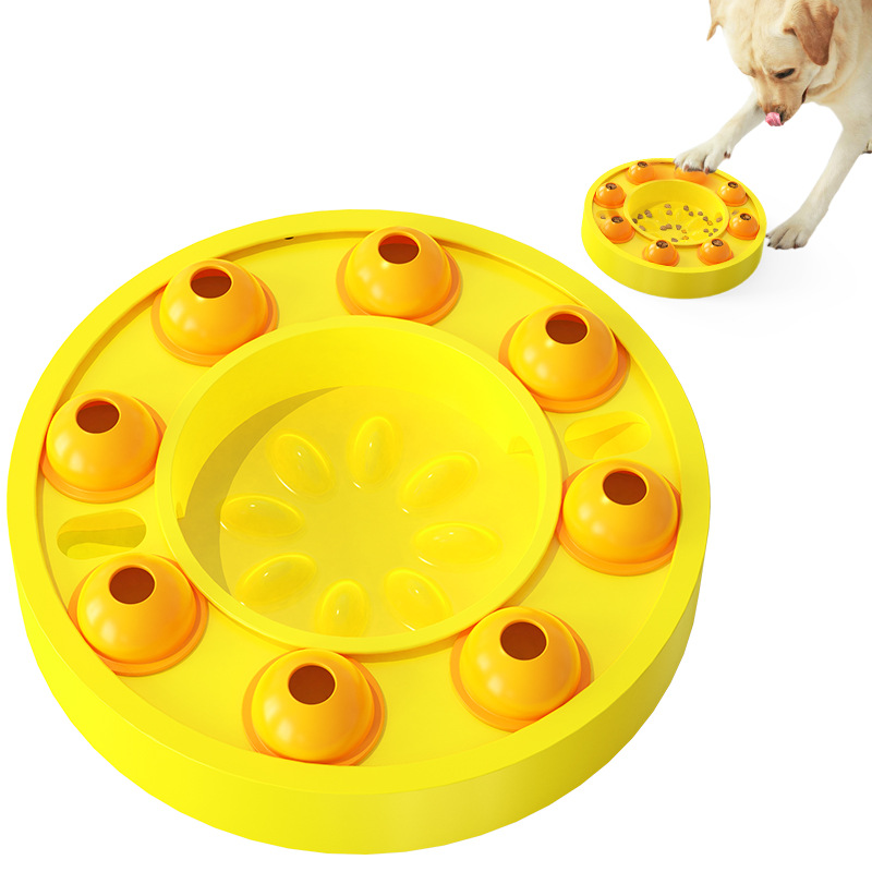KFX-7537853 Interactive Dog Puzzle Toy and Slow Feeder for Large Dogs - IQ Treat Dispenser for Mental Stimulation