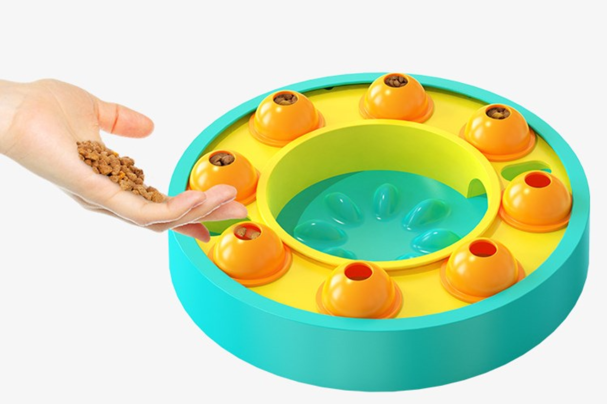 KFX-7537853 Interactive Dog Puzzle Toy and Slow Feeder for Large Dogs - IQ Treat Dispenser for Mental Stimulation