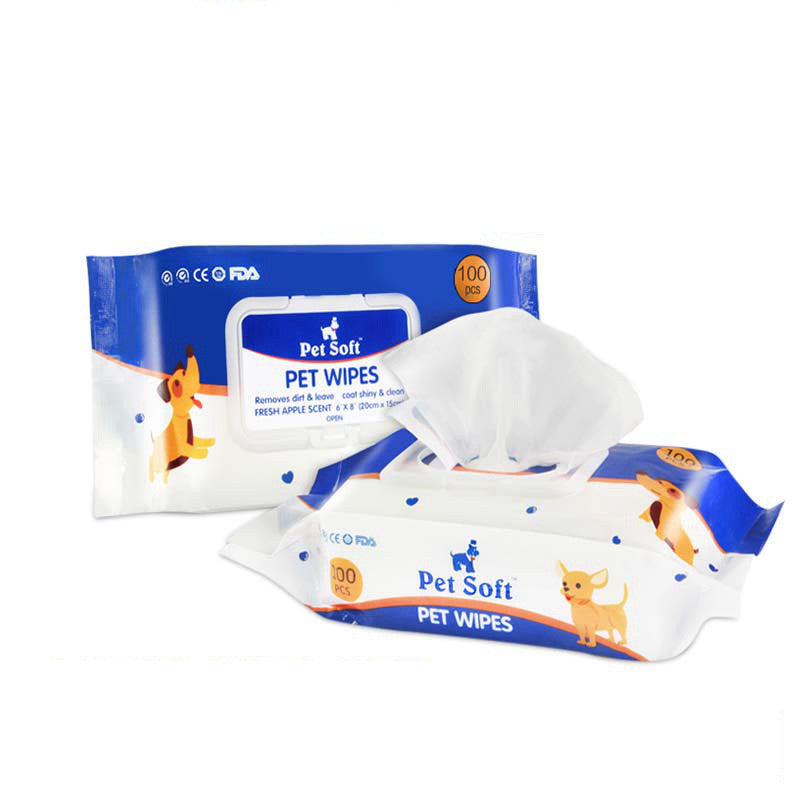 KFX-7539517 Gentle Pet Wipes for Claw Cleaning - 100 Count, 15x20cm