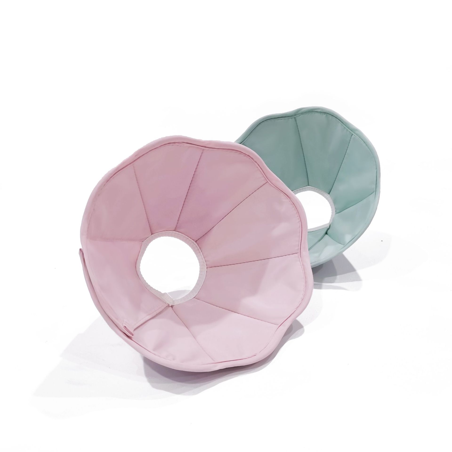 KFX-7539645 Pink and Green Pet Postoperative Wound Collar - Anti-Scratch and Licking, 1 Size S/M/L/XL