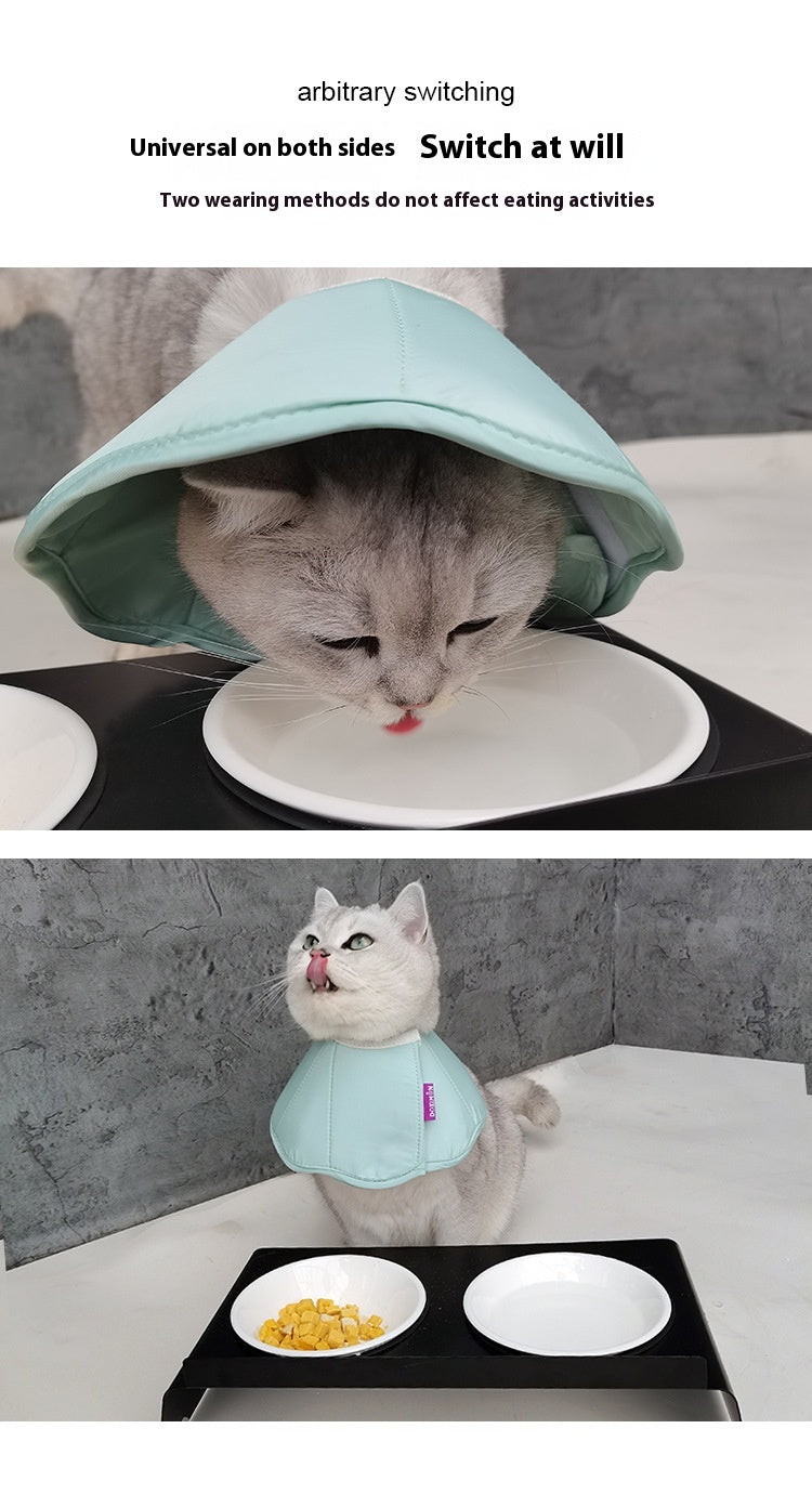 KFX-7539645 Pink and Green Pet Postoperative Wound Collar - Anti-Scratch and Licking, 1 Size S/M/L/XL
