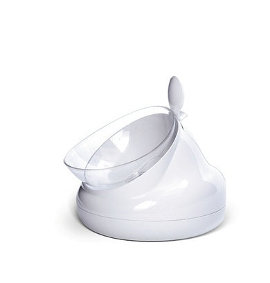 KFX-7543613 Double Bowl Oblique Mouth Bowl in Cream Blue and Ash - Medium Size