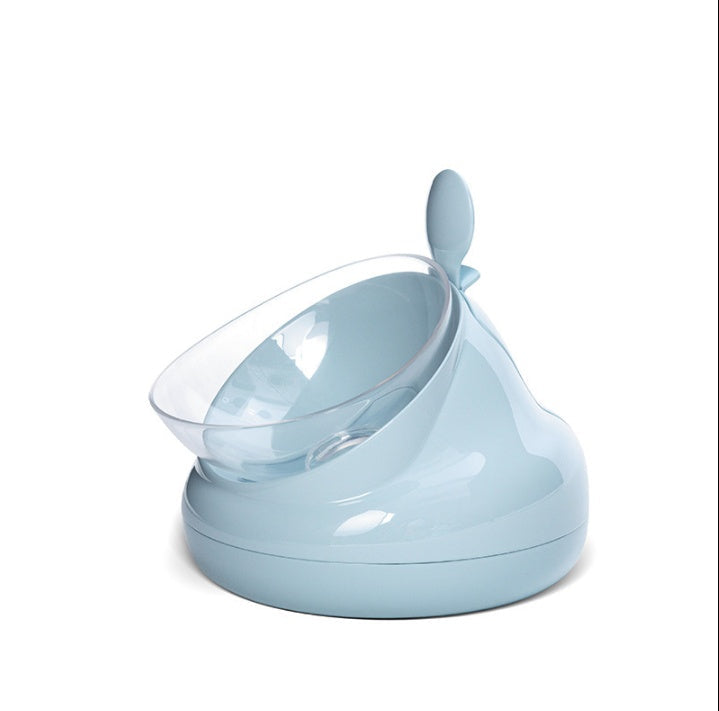KFX-7543613 Double Bowl Oblique Mouth Bowl in Cream Blue and Ash - Medium Size
