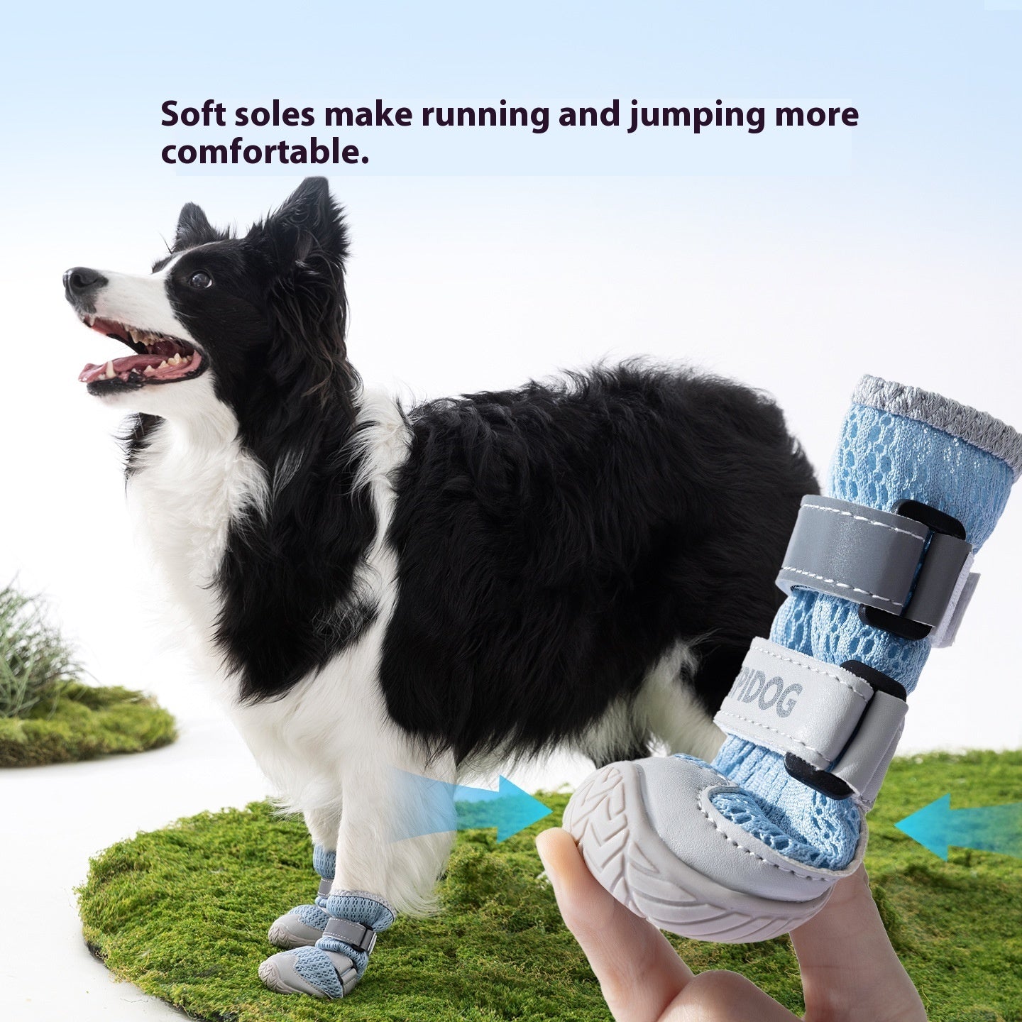 KFX-7544253 Breathable Summer Dog Shoes for All Sizes - Anti-Scald, Wear-Resistant, Cartoon Style Footwear