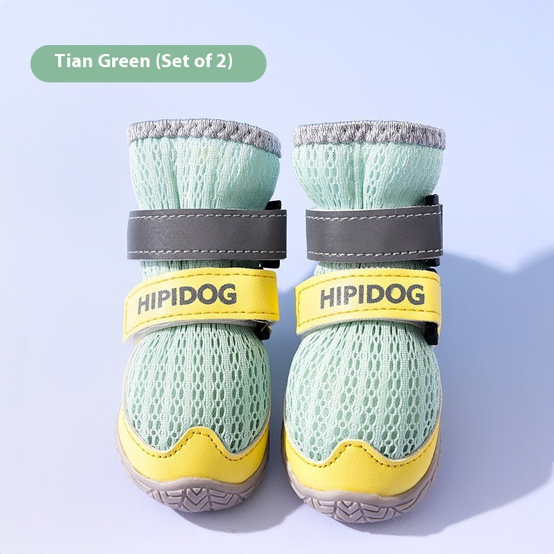 KFX-7544253 Breathable Summer Dog Shoes for All Sizes - Anti-Scald, Wear-Resistant, Cartoon Style Footwear