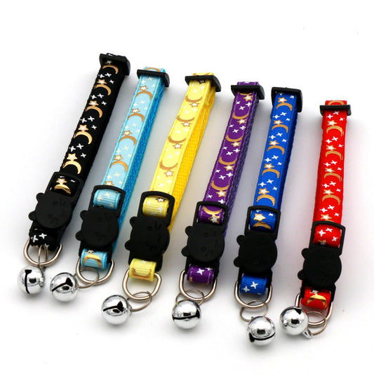 KFX-7545405 Adjustable Casual Cat and Dog Collar in Multiple Colors - 1.0CM Wide, Fits 19-32cm