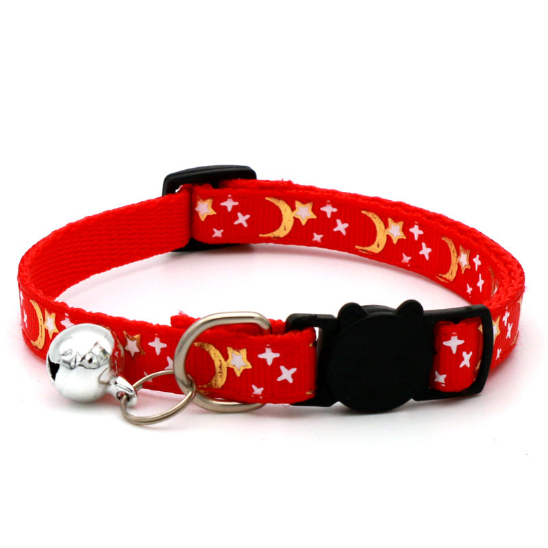 KFX-7545405 Adjustable Casual Cat and Dog Collar in Multiple Colors - 1.0CM Wide, Fits 19-32cm