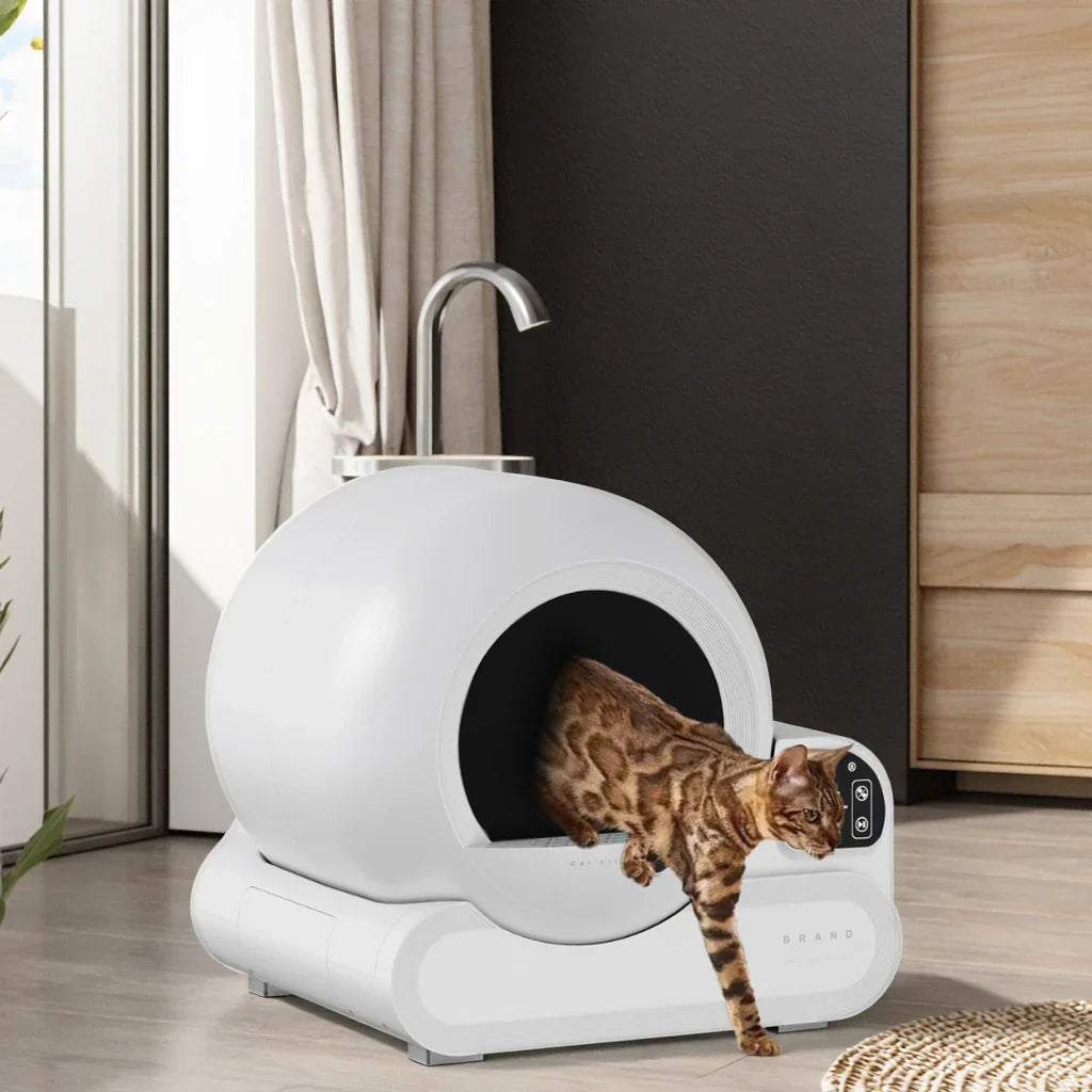KFX-754899 Automatic Self-Cleaning Smart Cat Litter Box with 70L Capacity and 2.4G WiFi Connectivity