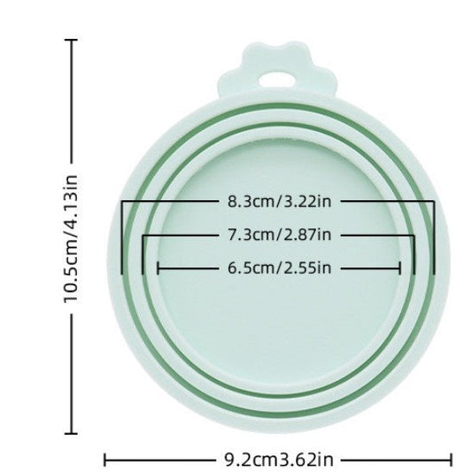 KFX-7549373 Three-in-One Silicone Pet Seal Cover with Spoon in Various Colors