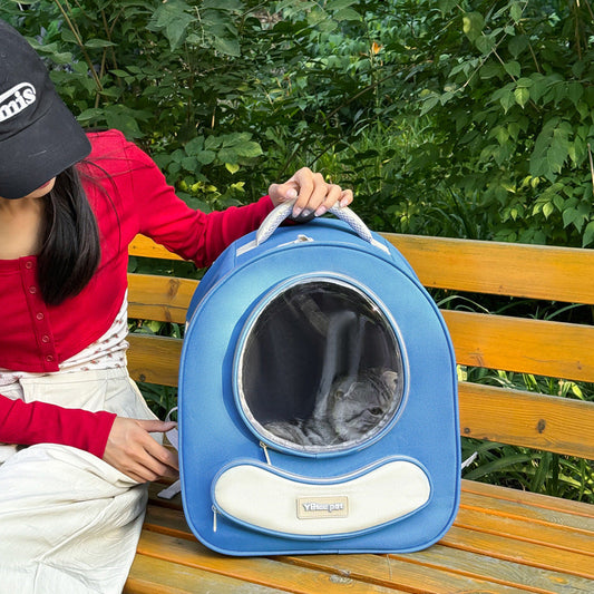 KFX-7549629 Large Capacity Space Capsule Backpack for Pets - Breathable and Comfortable Design