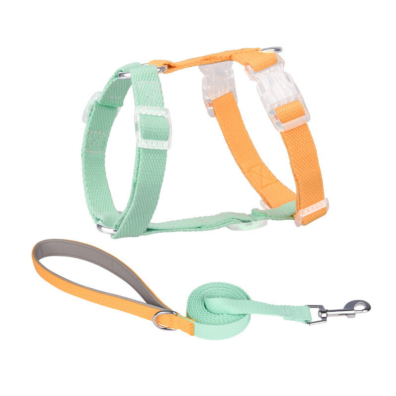 KFX-7552445 Color Matching Anti-Breakaway Pet Leash and Chest Strap Set in Various Colors