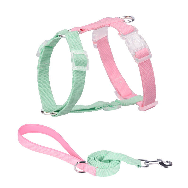 KFX-7552445 Color Matching Anti-Breakaway Pet Leash and Chest Strap Set in Various Colors
