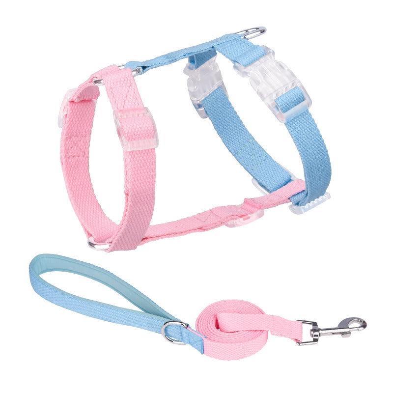 KFX-7552445 Color Matching Anti-Breakaway Pet Leash and Chest Strap Set in Various Colors