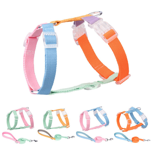 KFX-7552445 Color Matching Anti-Breakaway Pet Leash and Chest Strap Set in Various Colors