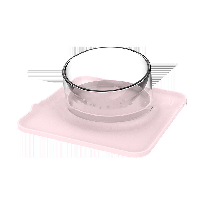 KFX-7553341 Anti-Spill and Anti-Tip Pet Bowl with Inclined Design - 440ML Water & 400ML Food Bowls