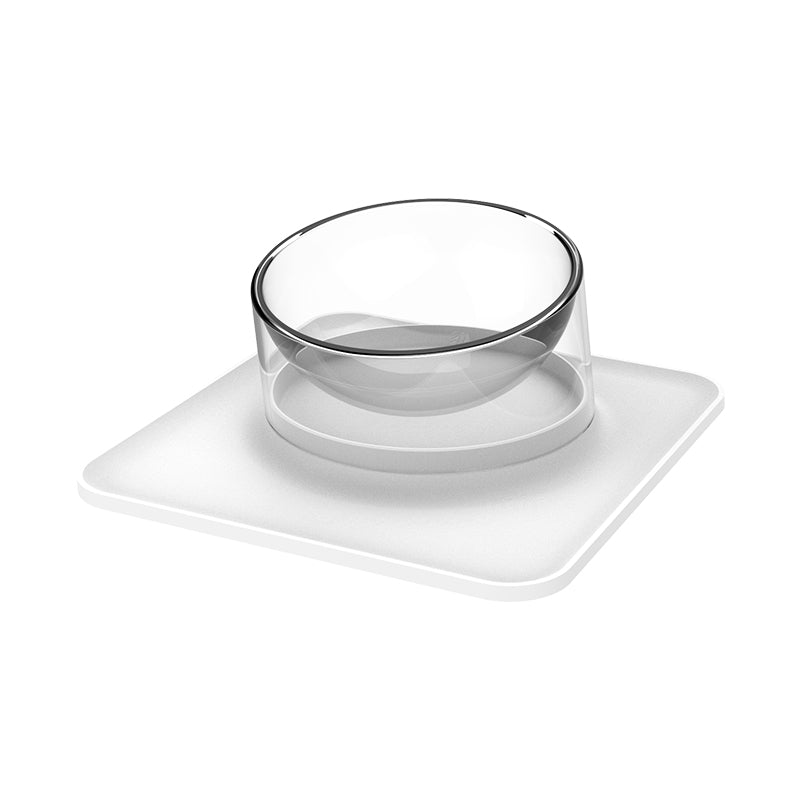 KFX-7553341 Anti-Spill and Anti-Tip Pet Bowl with Inclined Design - 440ML Water & 400ML Food Bowls