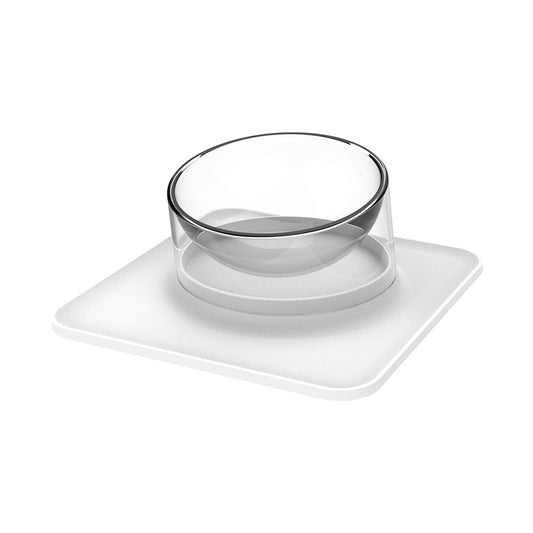 KFX-7553341 Anti-Spill and Anti-Tip Pet Bowl with Inclined Design - 440ML Water & 400ML Food Bowls
